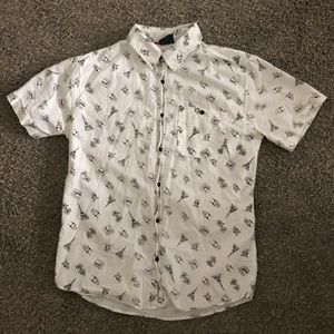 French themed beach button up
